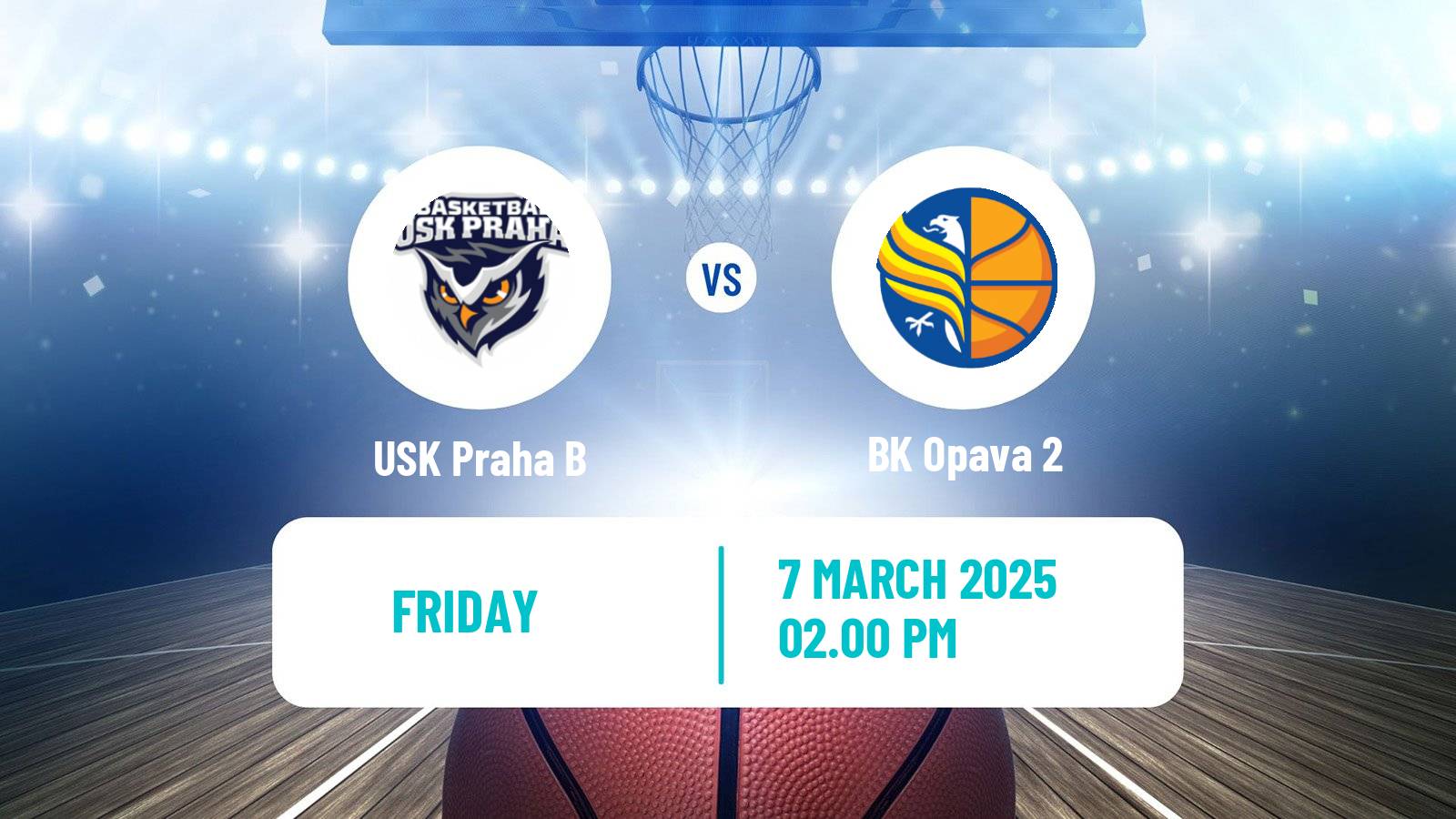 Basketball Czech 1 Liga Basketball USK Praha B - Opava 2