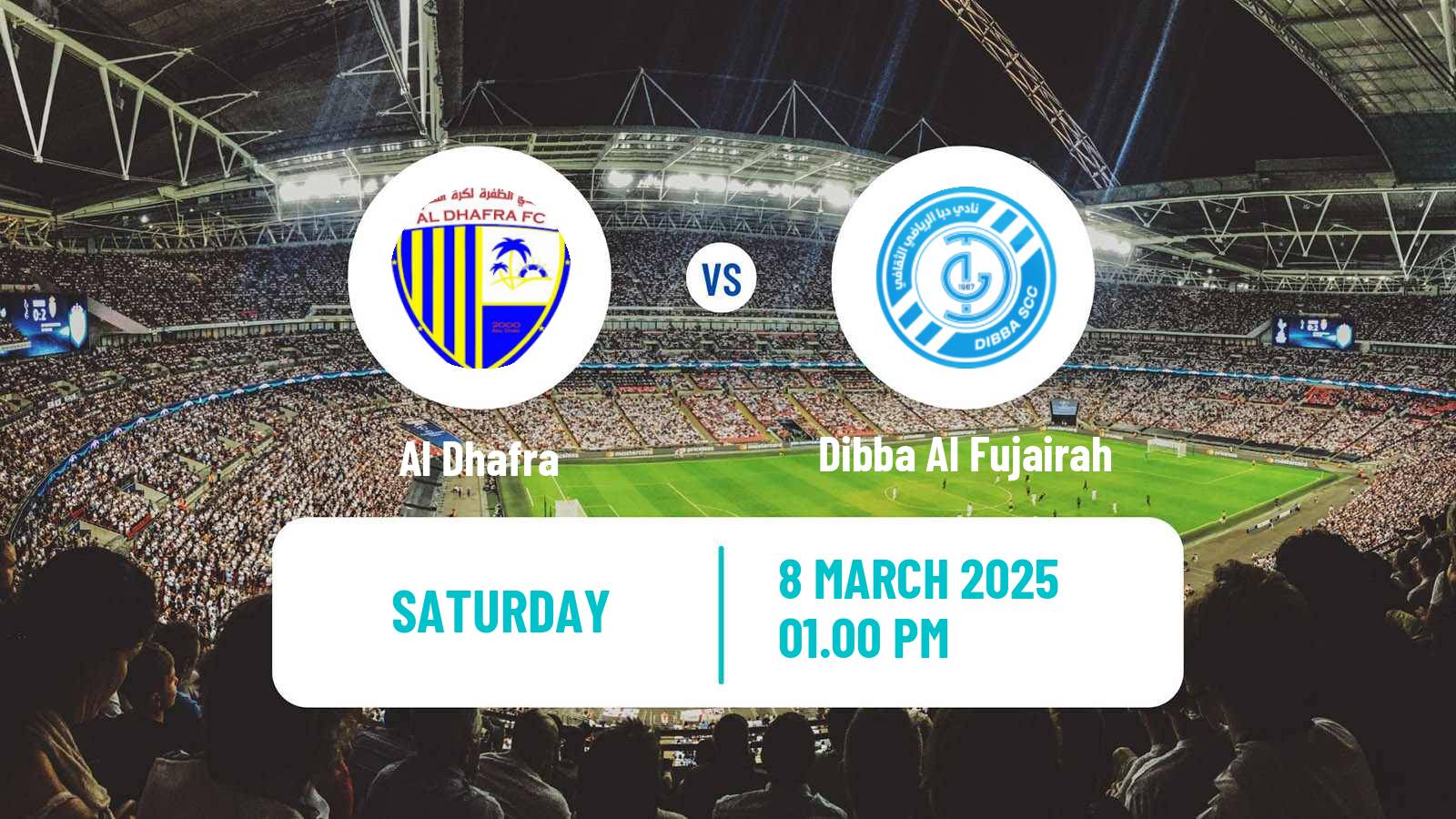 Soccer UAE Division 1 Al Dhafra - Dibba Al Fujairah