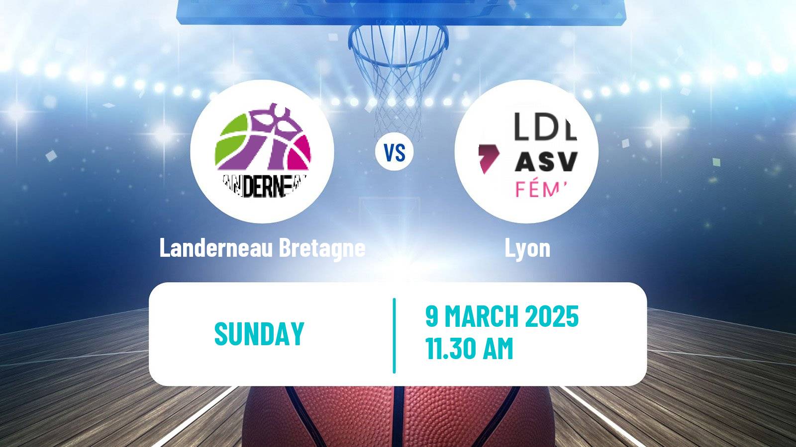 Basketball French LFB Landerneau Bretagne - Lyon