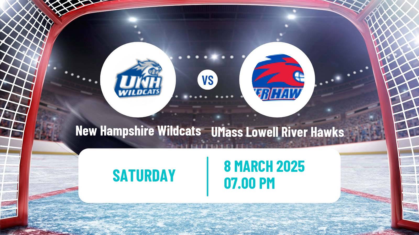 Hockey NCAA Hockey New Hampshire Wildcats - UMass Lowell River Hawks