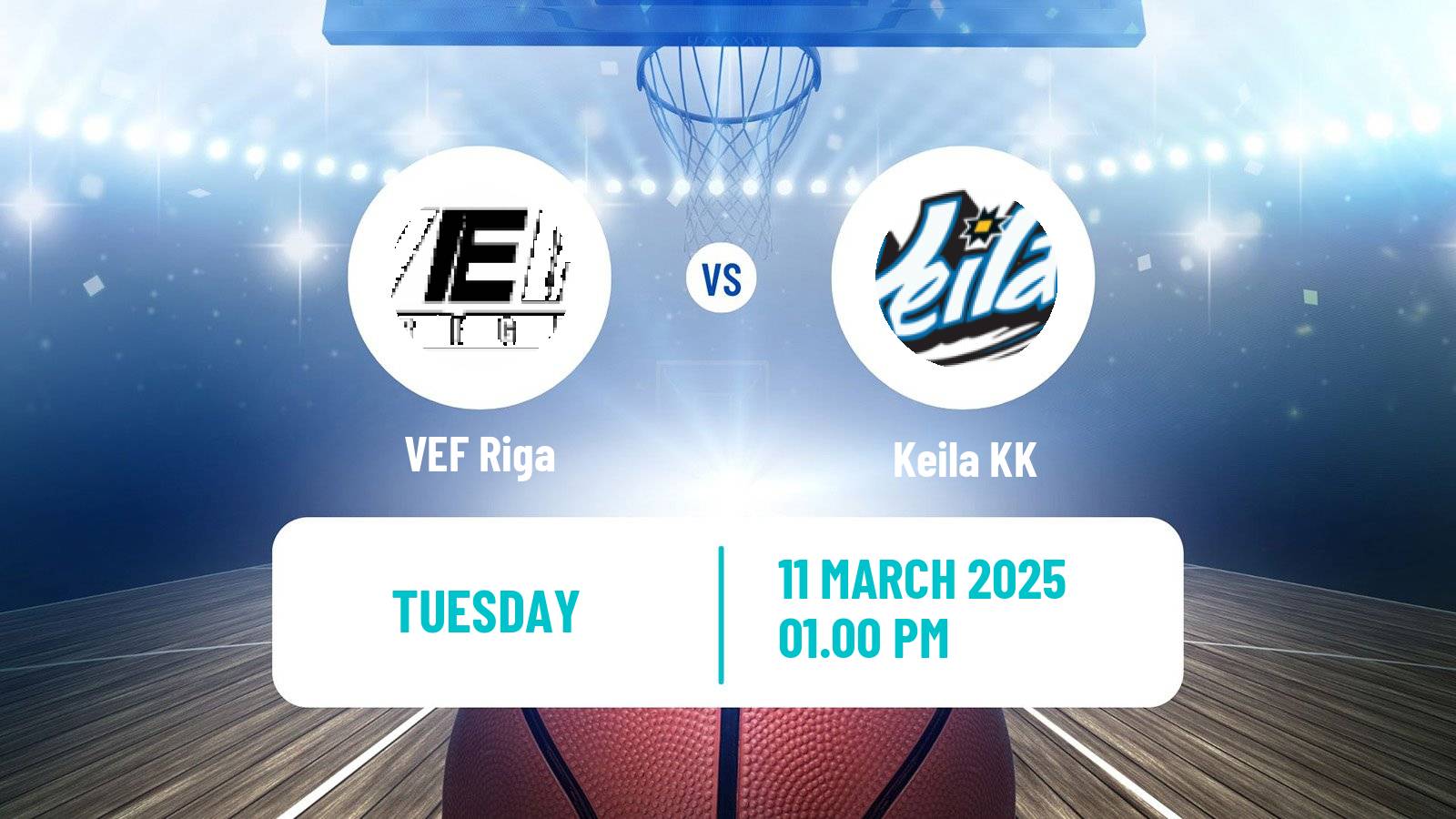 Basketball Estonian–Latvian Basketball League VEF Riga - Keila