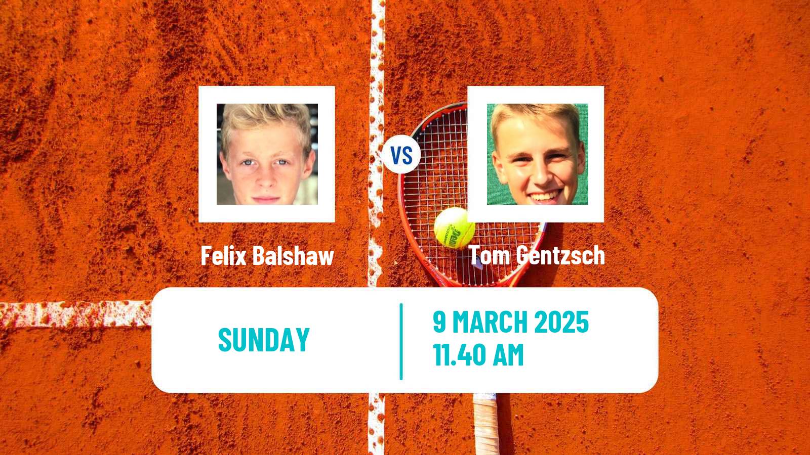 Tennis Cherbourg Challenger Men Felix Balshaw - Tom Gentzsch