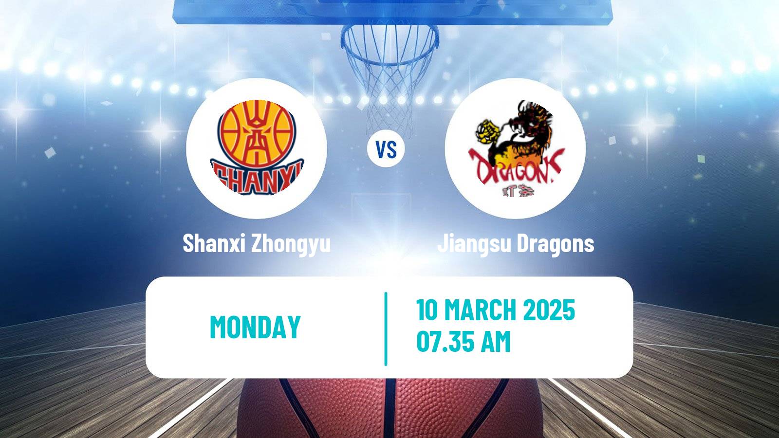 Basketball CBA Shanxi Zhongyu - Jiangsu Dragons