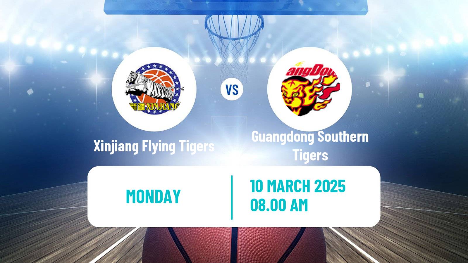 Basketball CBA Xinjiang Flying Tigers - Guangdong Southern Tigers