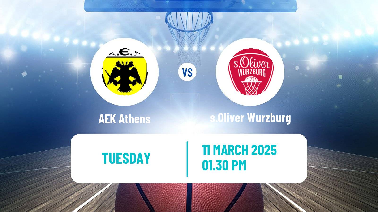 Basketball Champions League Basketball AEK Athens - s.Oliver Wurzburg