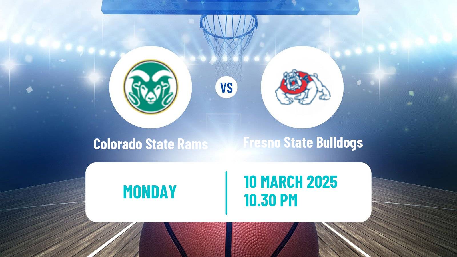 Basketball NCAA College Basketball Women Colorado State Rams - Fresno State Bulldogs