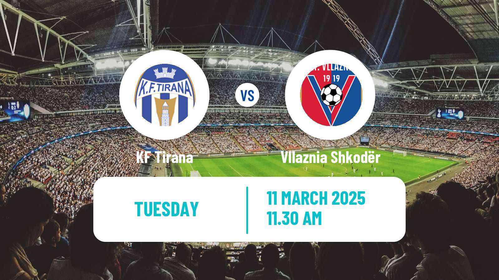 Soccer Albanian Super League Tirana - Vllaznia Shkodër