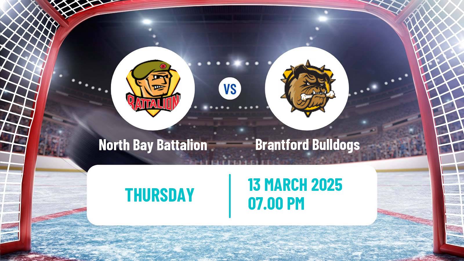 Hockey OHL North Bay Battalion - Brantford Bulldogs