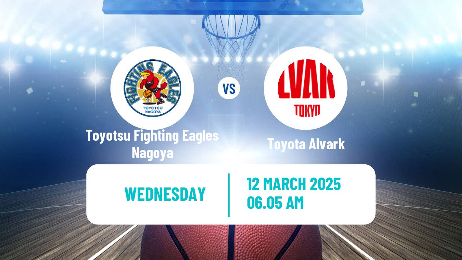 Basketball BJ League Toyotsu Fighting Eagles Nagoya - Toyota Alvark