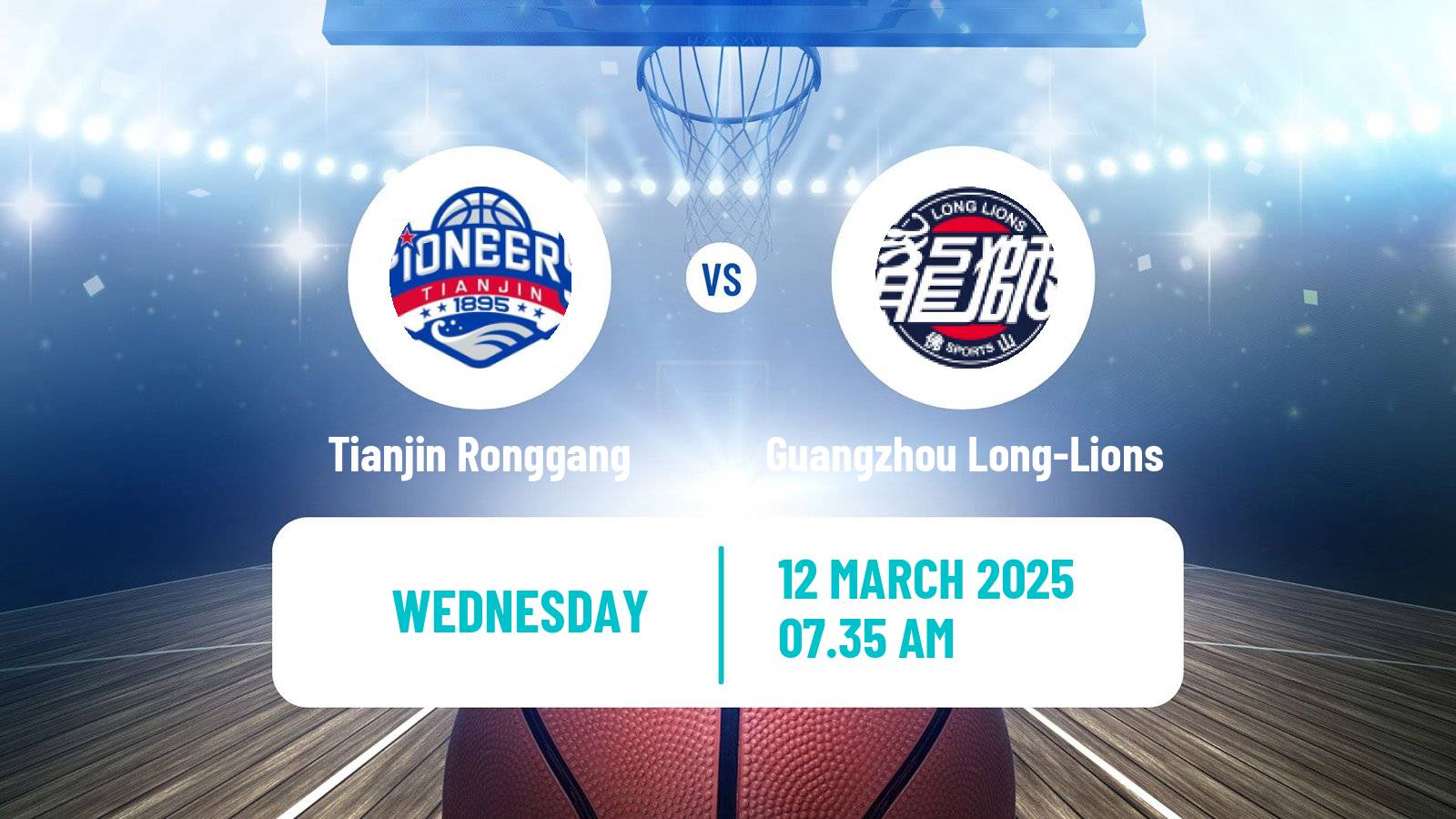 Basketball CBA Tianjin Ronggang - Guangzhou Long-Lions