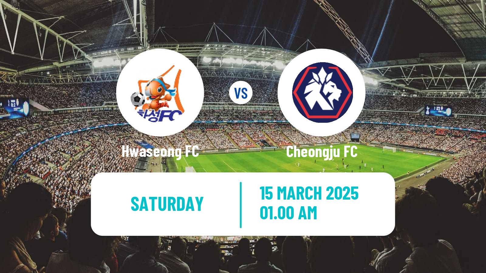 Soccer South Korean K-League 2 Hwaseong - Cheongju