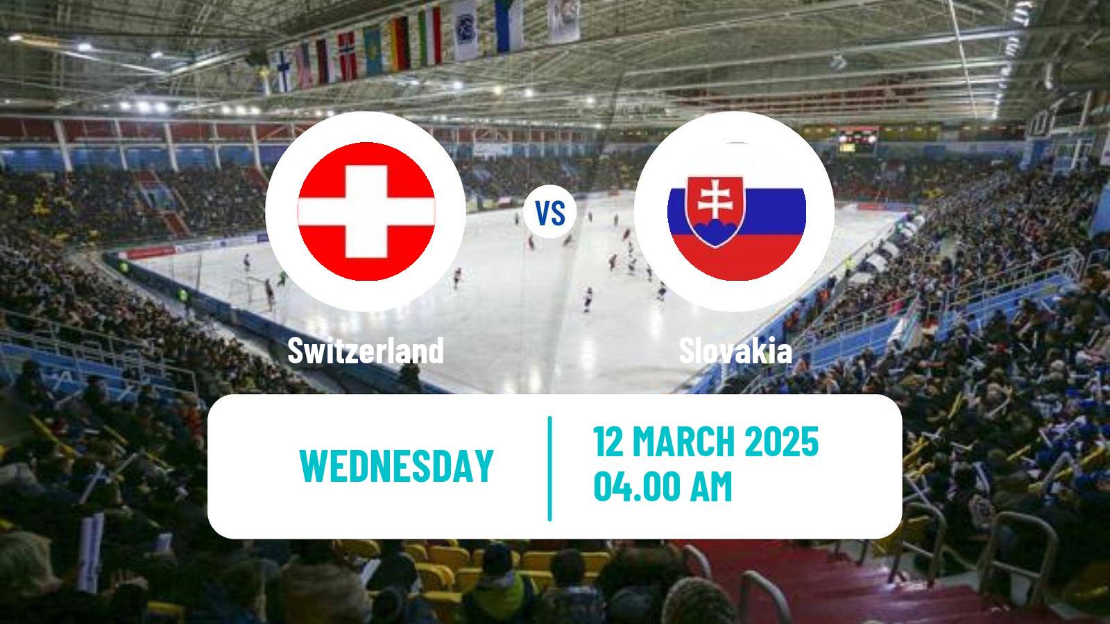 Bandy Bandy World Championship B Switzerland - Slovakia
