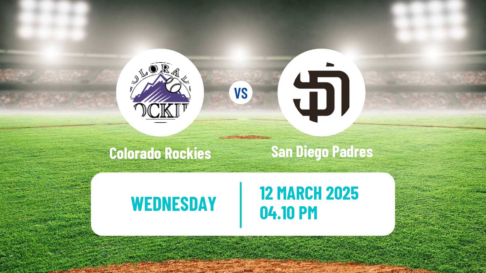 Baseball MLB Spring Training Colorado Rockies - San Diego Padres