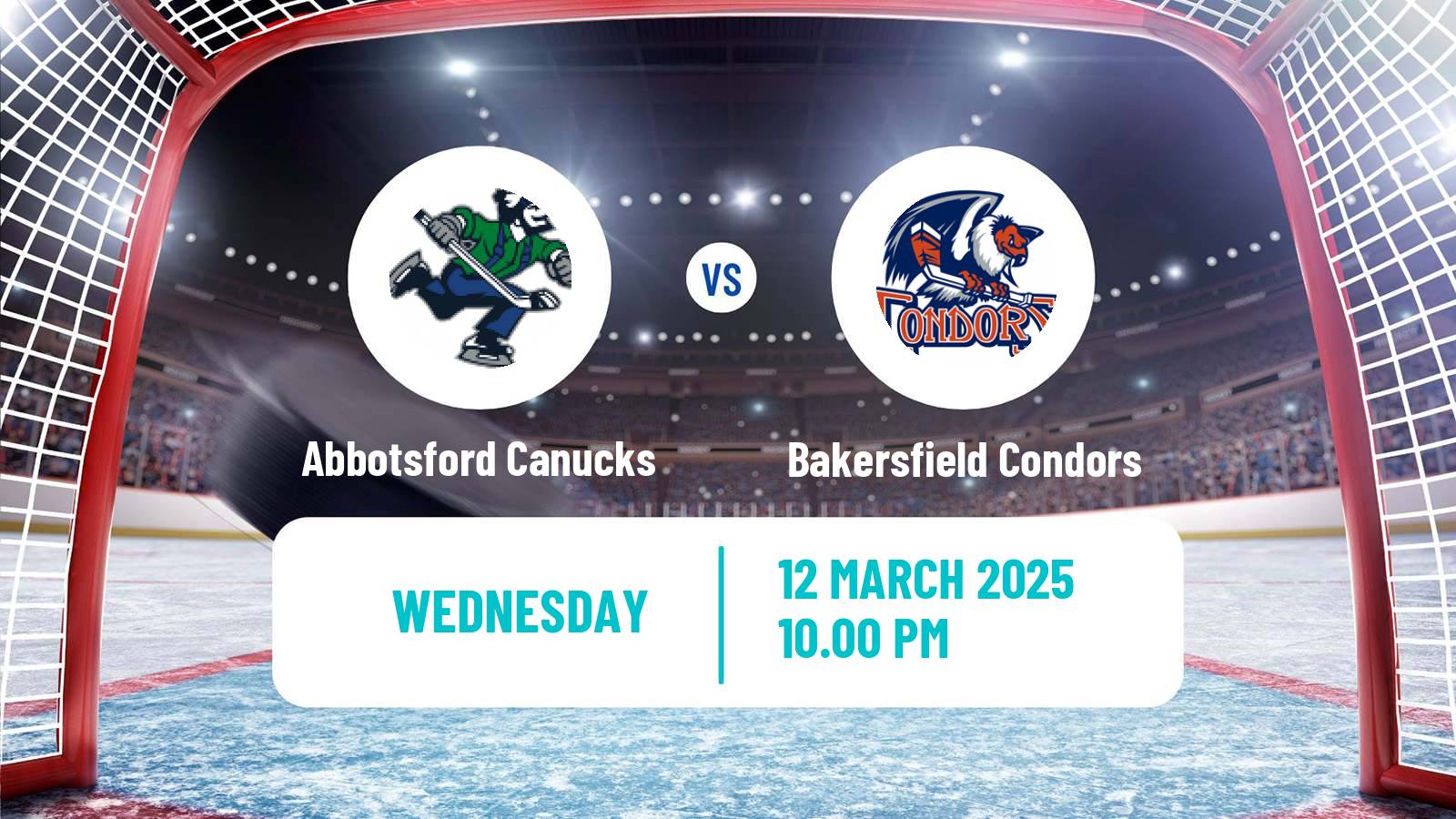 Hockey AHL Abbotsford Canucks - Bakersfield Condors