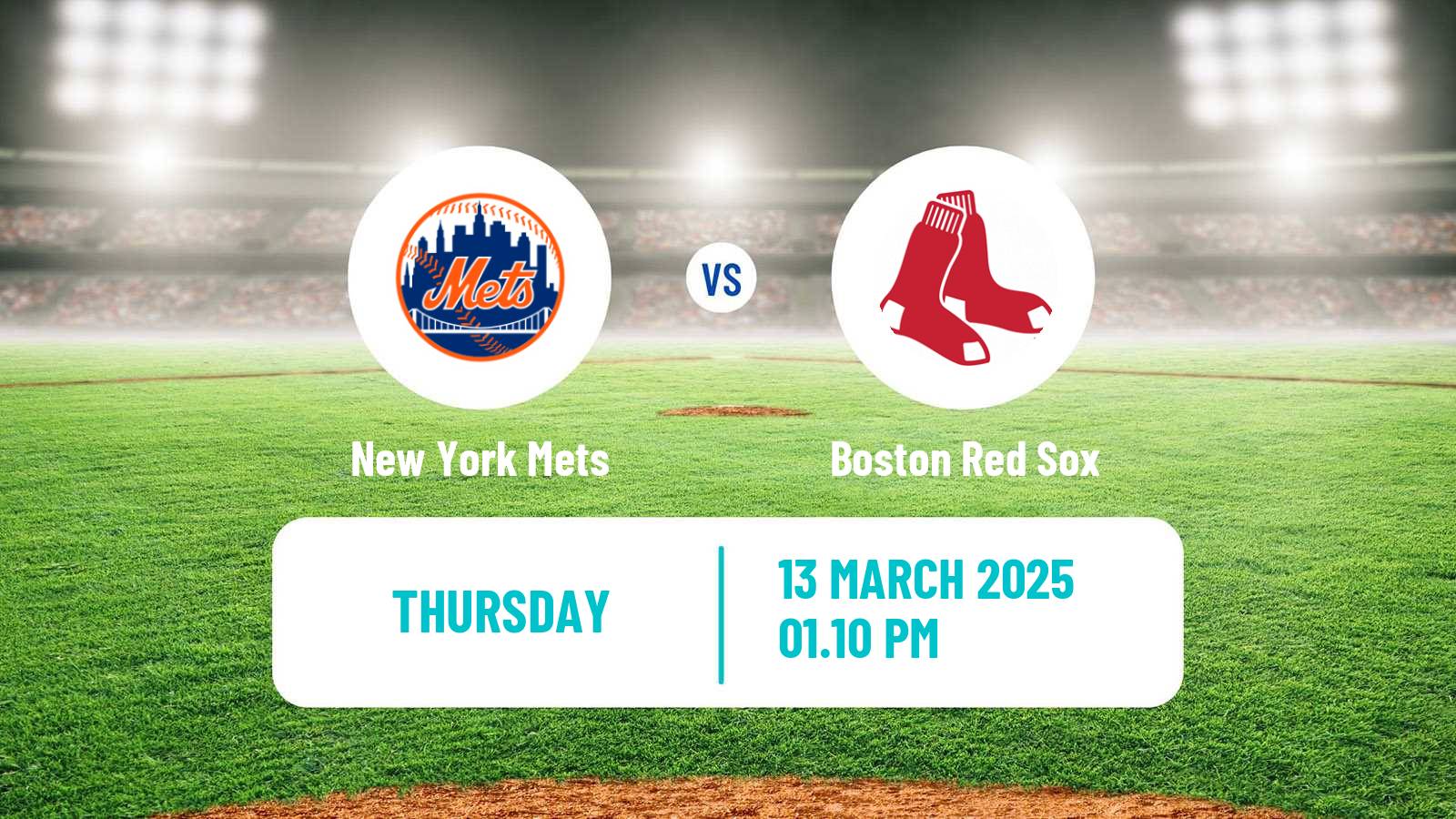 Baseball MLB Spring Training New York Mets - Boston Red Sox