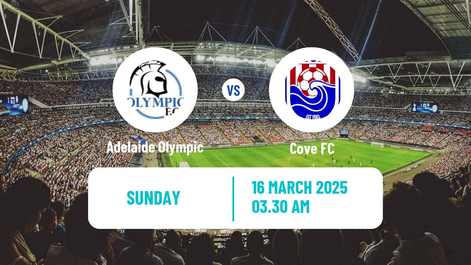 Soccer Australian SA State League Adelaide Olympic - Cove