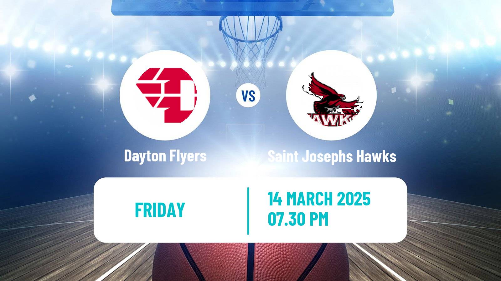 Basketball NCAA College Basketball Dayton Flyers - Saint Josephs Hawks