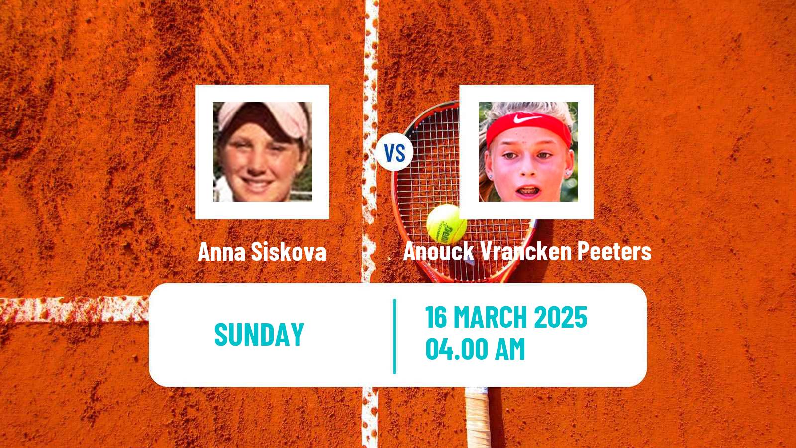 Tennis ITF W15 Sharm Elsheikh 7 Women Anna Siskova - Anouck Vrancken Peeters