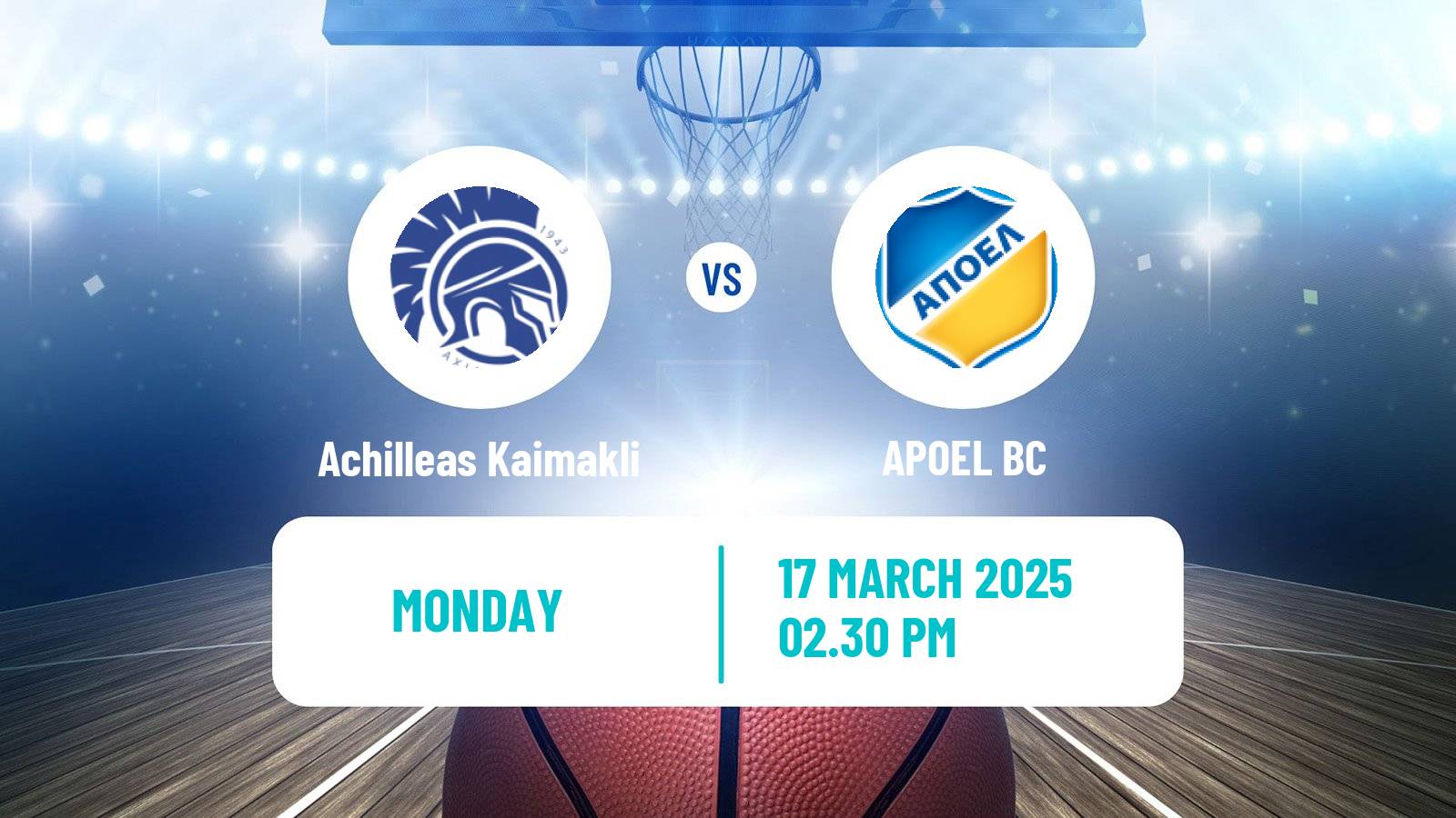 Basketball Cypriot Division A Basketball Achilleas Kaimakli - APOEL