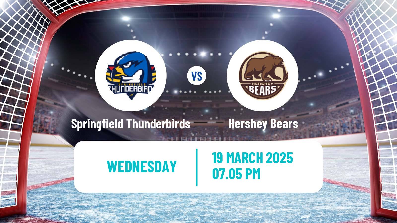 Hockey AHL Springfield Thunderbirds - Hershey Bears