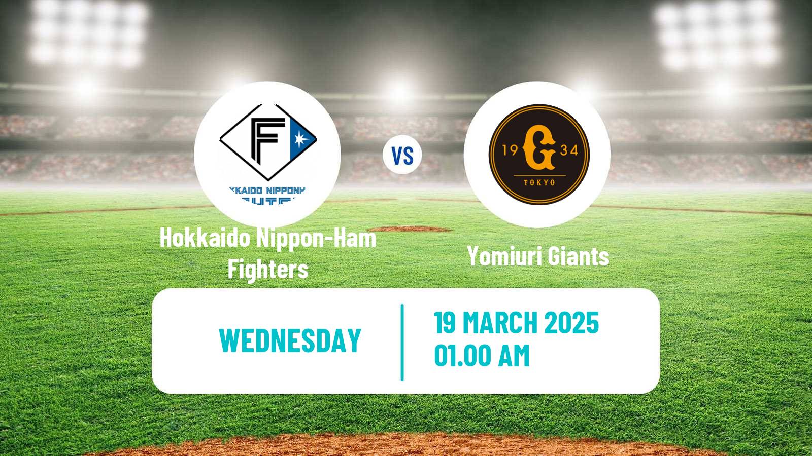 Baseball NPB Hokkaido Nippon-Ham Fighters - Yomiuri Giants