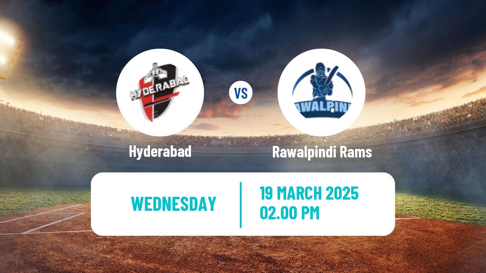 Cricket Pakistan T-20 Cup Hyderabad - Rawalpindi Rams