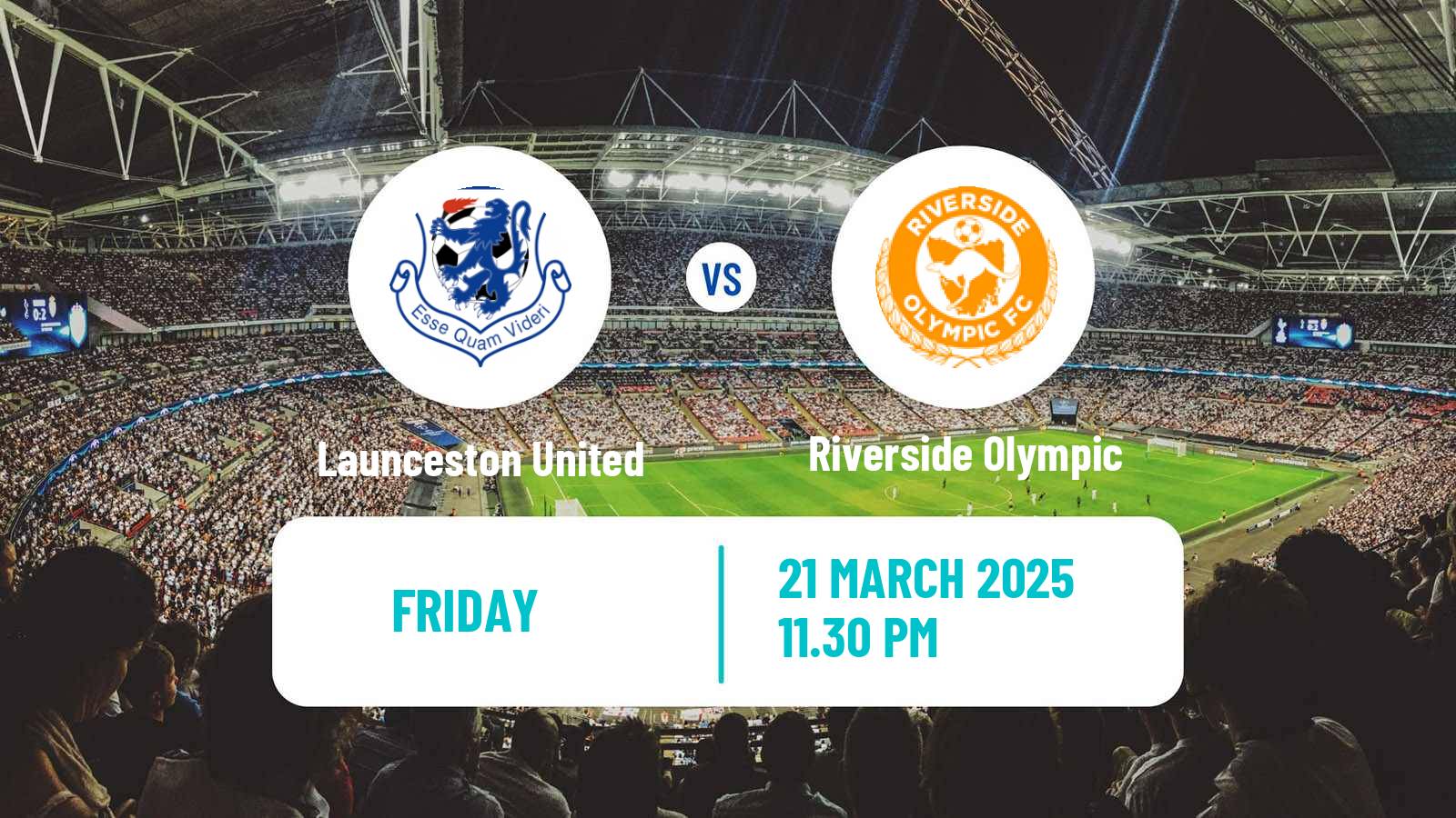 Soccer Australian NPL Tasmania Launceston United - Riverside Olympic
