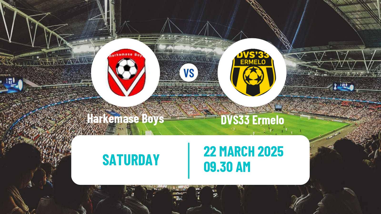 Soccer Dutch Derde Divisie Harkemase Boys - DVS33 Ermelo