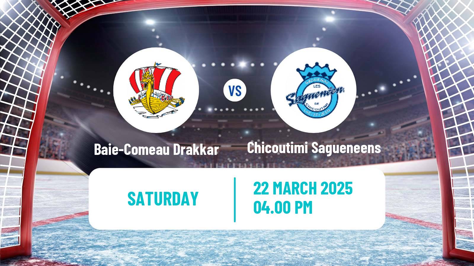 Hockey QMJHL Baie-Comeau Drakkar - Chicoutimi Sagueneens