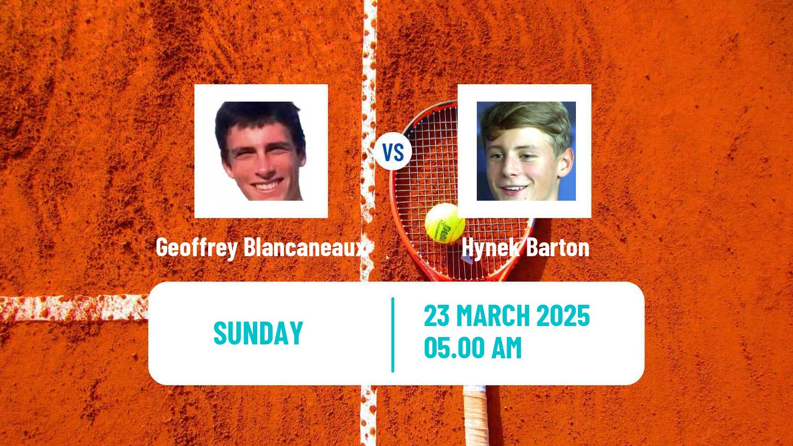 Tennis Naples Challenger Men Geoffrey Blancaneaux - Hynek Barton