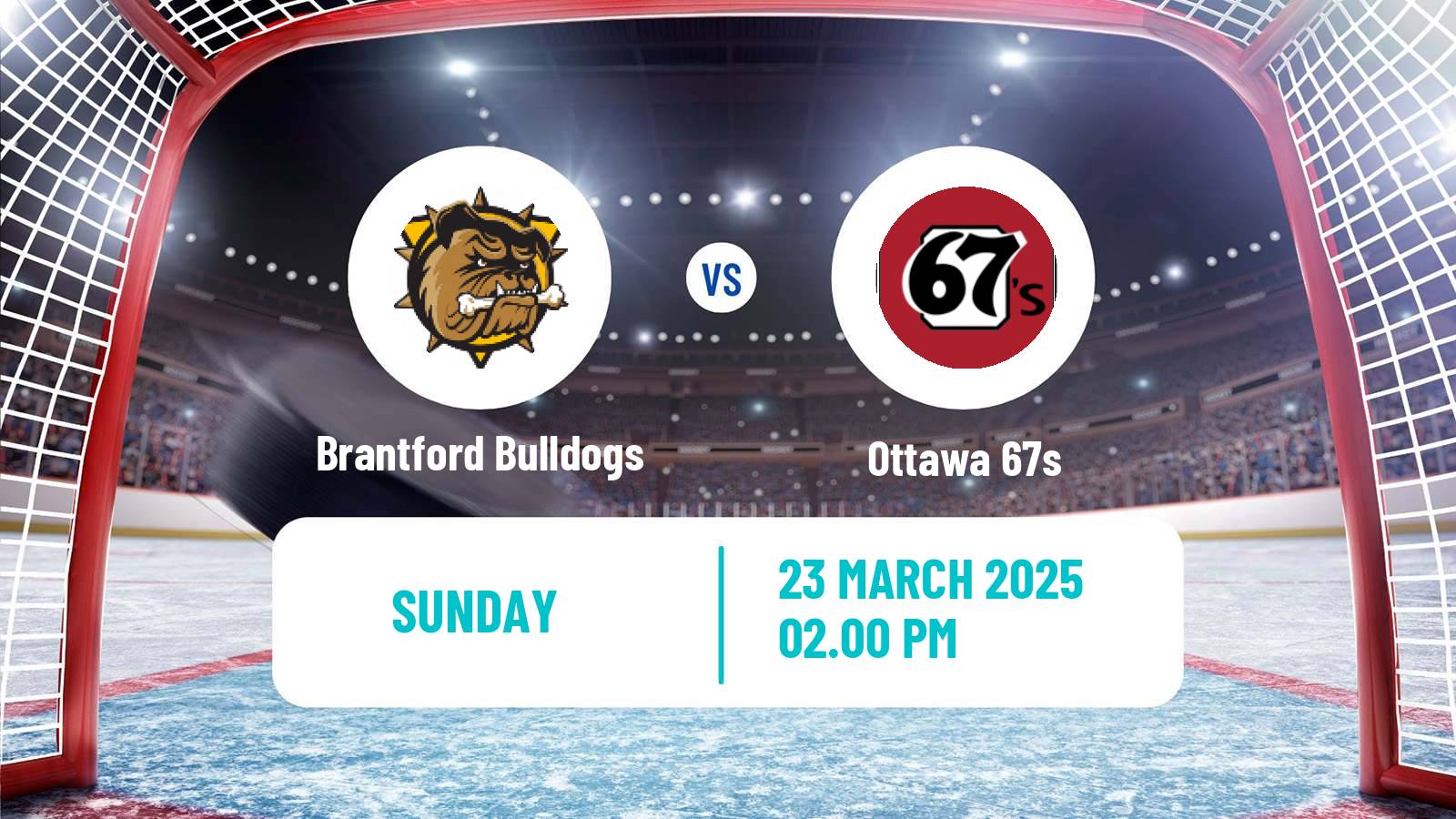 Hockey OHL Brantford Bulldogs - Ottawa 67s