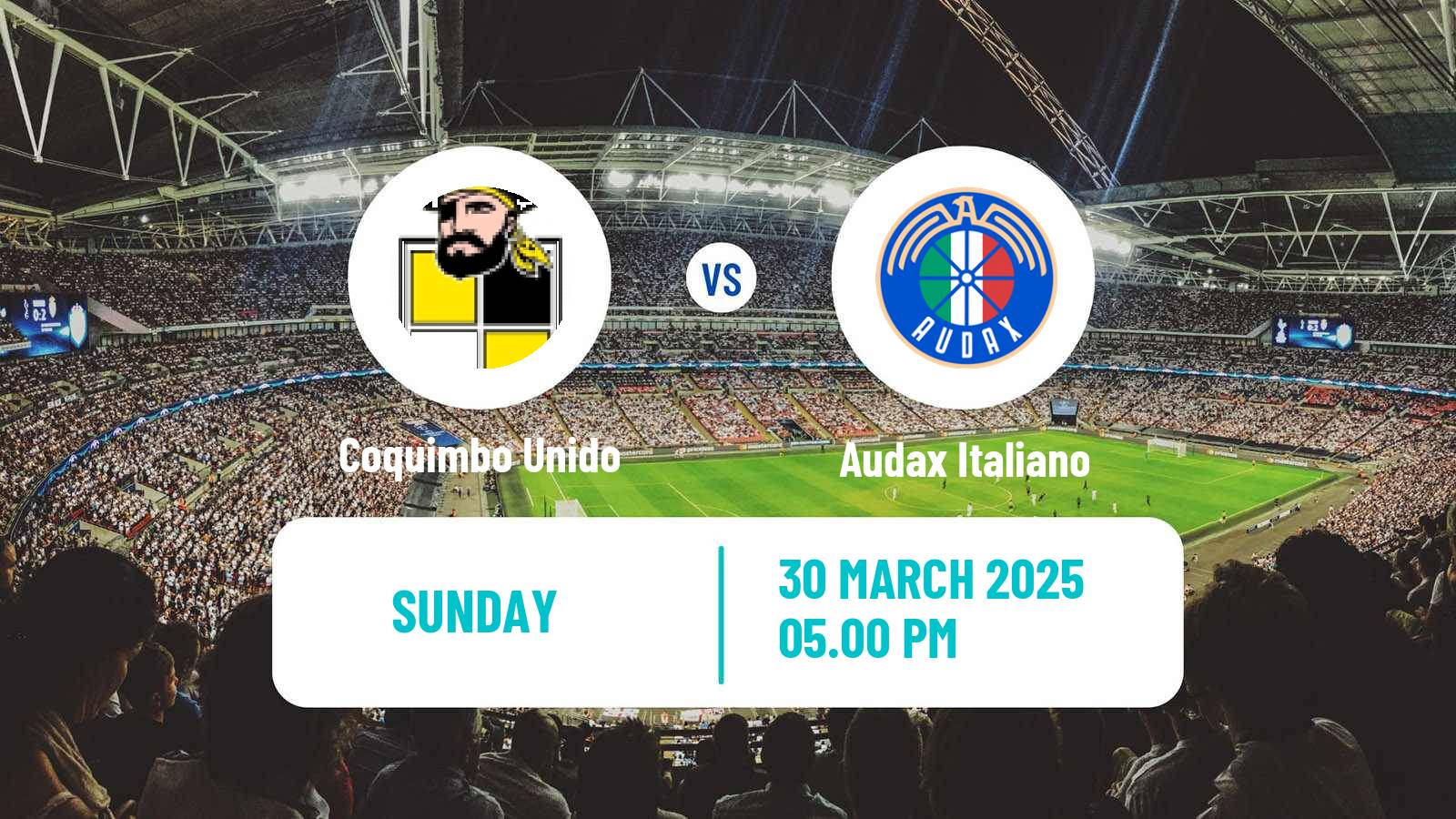 Soccer Chilean Primera Division Coquimbo Unido - Audax Italiano