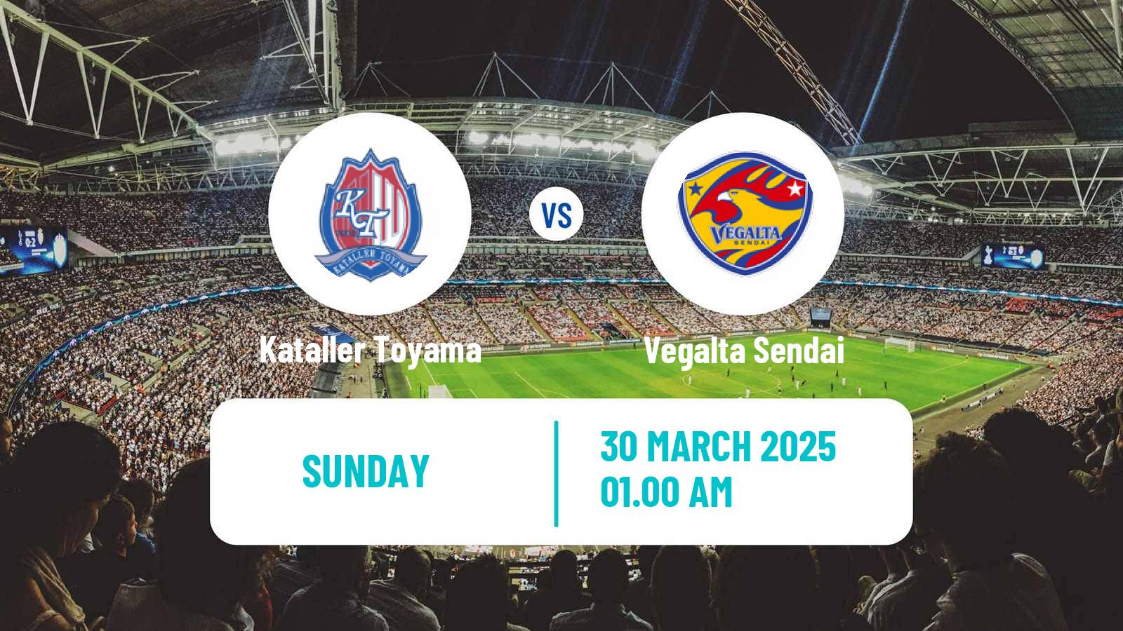 Soccer Japan J2 League Kataller Toyama - Vegalta Sendai