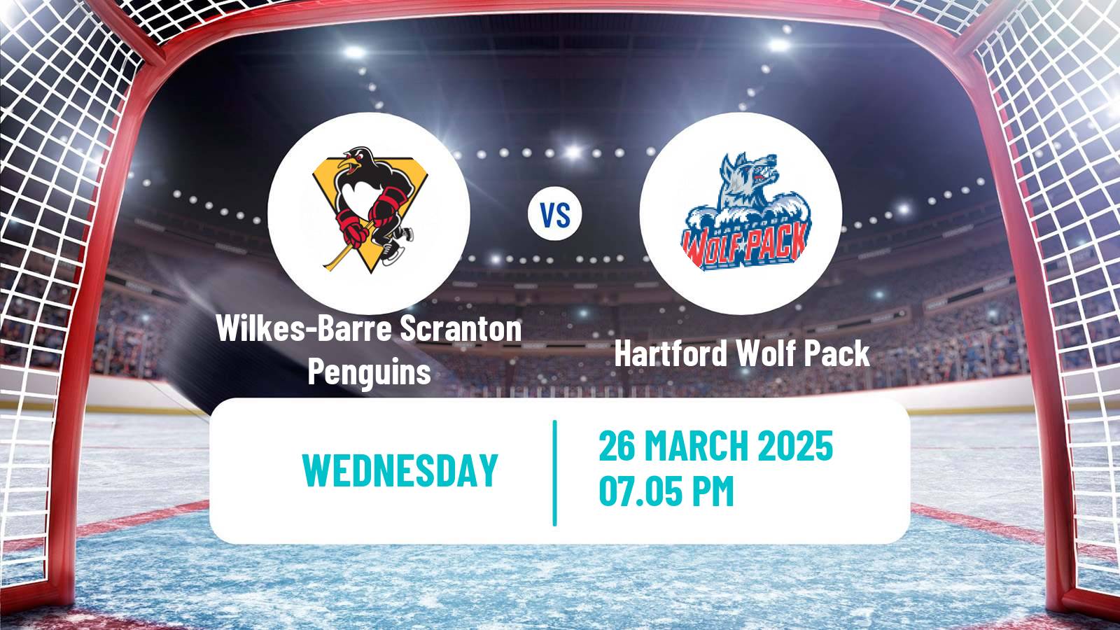 Hockey AHL Wilkes-Barre Scranton Penguins - Hartford Wolf Pack