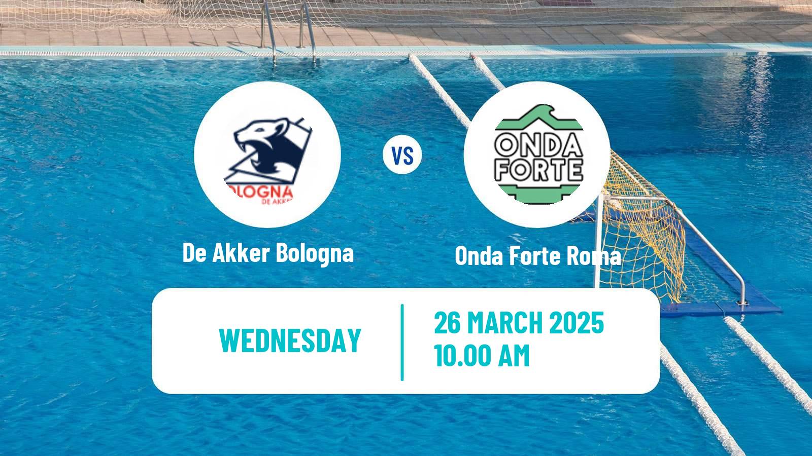 Water polo Italian A1 Water Polo De Akker Bologna - Onda Forte Roma