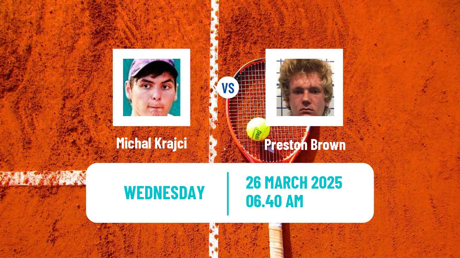 Tennis ITF M15 Sharm Elsheikh 9 Men Michal Krajci - Preston Brown