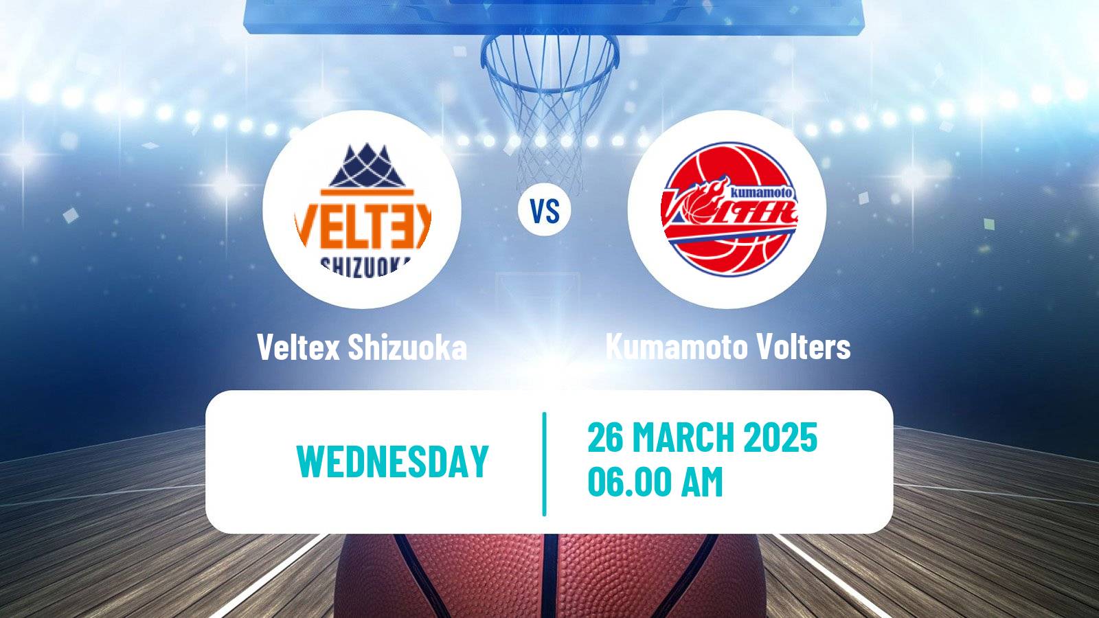 Basketball Japan B2 League Basketball Veltex Shizuoka - Kumamoto Volters