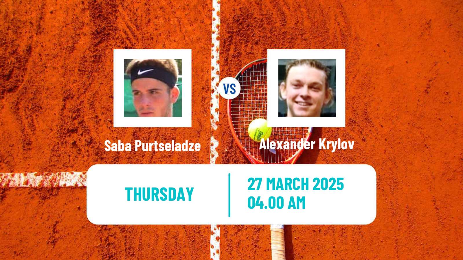 Tennis ITF M15 Sharm Elsheikh 9 Men Saba Purtseladze - Alexander Krylov