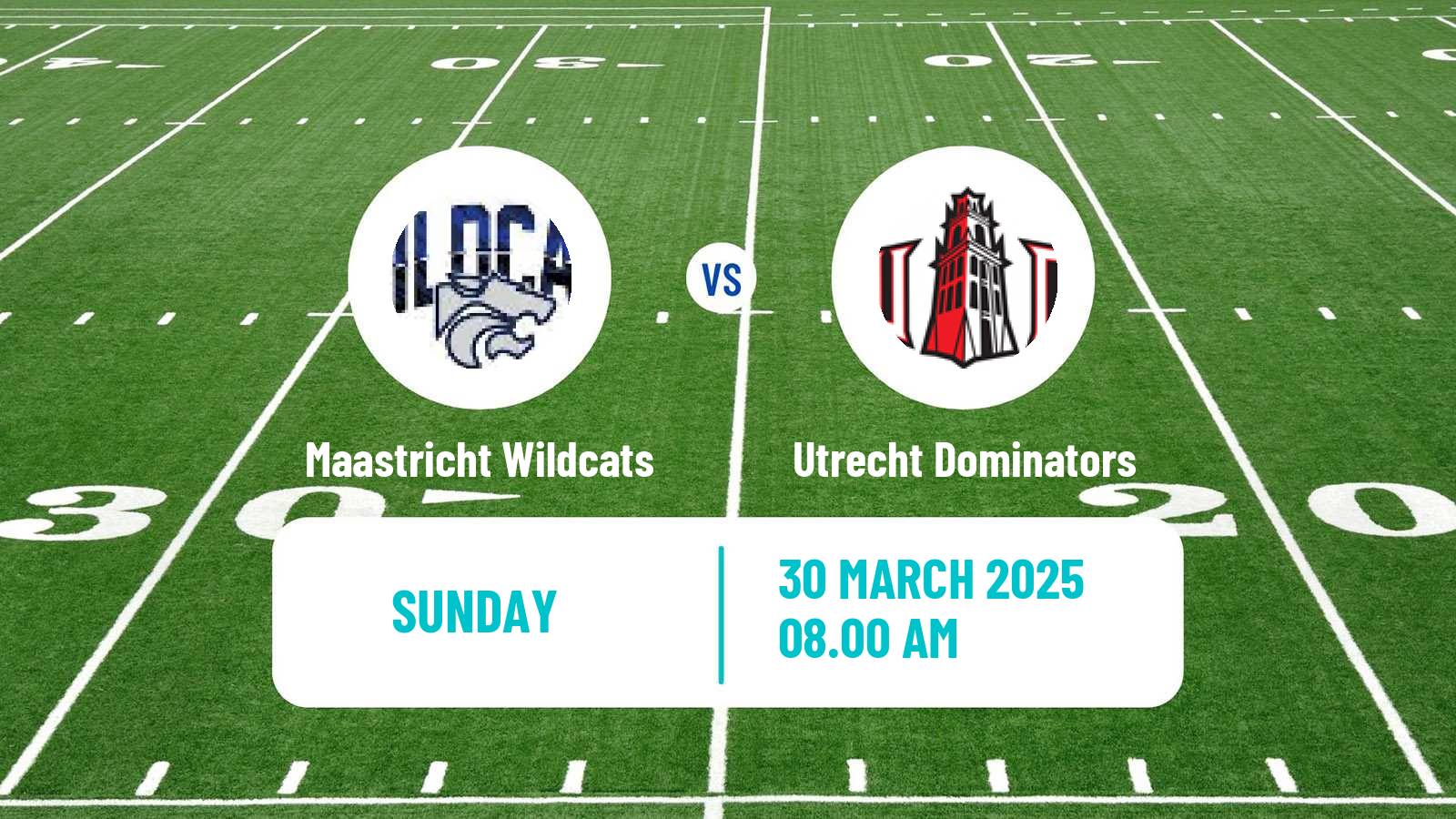 American football Dutch Eredivisie American Football Maastricht Wildcats - Utrecht Dominators