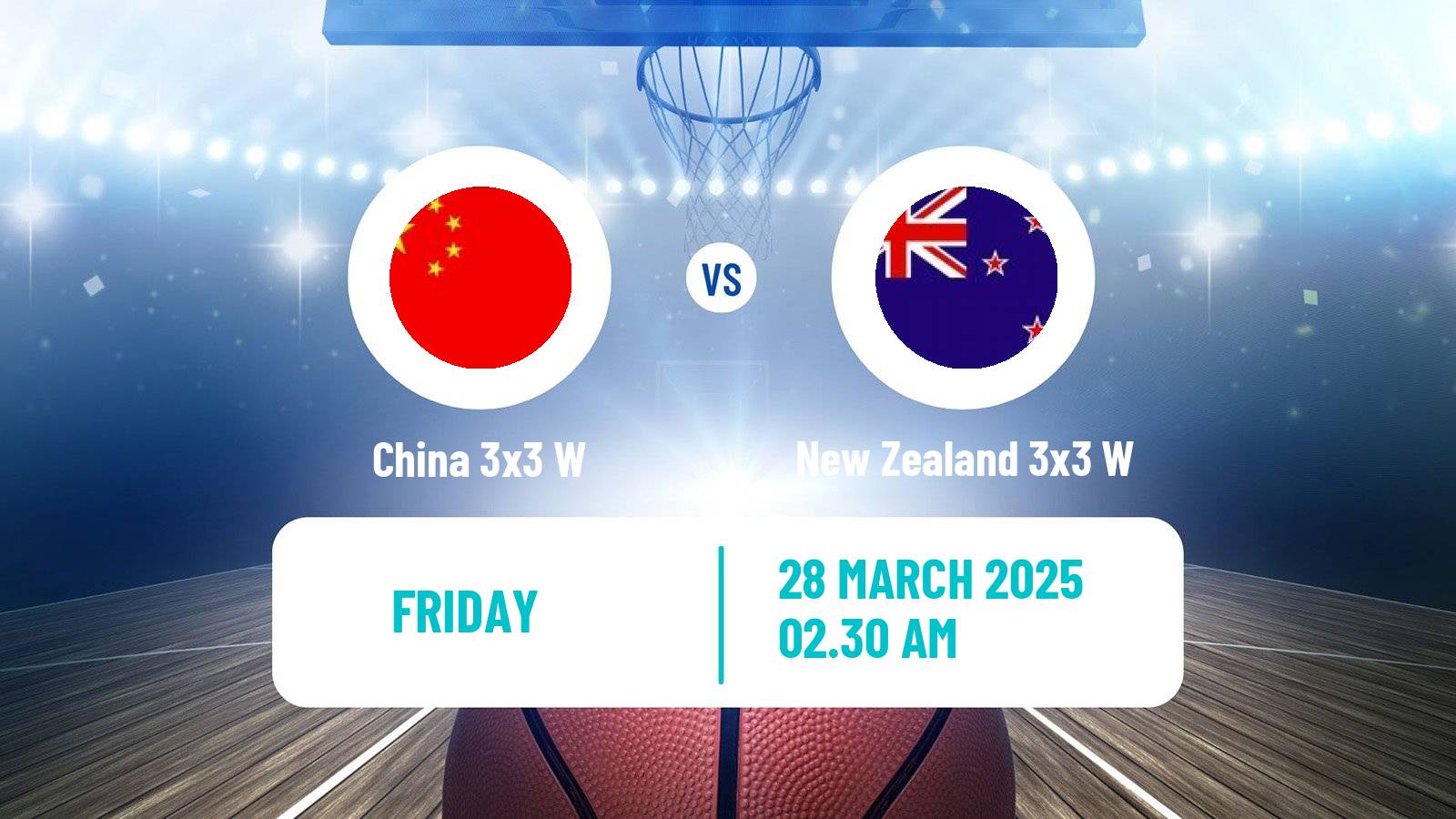 Basketball Asia Cup 3x3 Women China 3x3 W - New Zealand 3x3 W