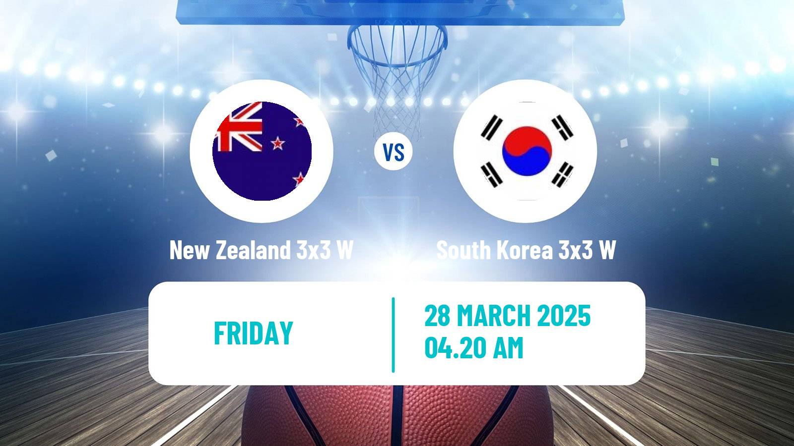 Basketball Asia Cup 3x3 Women New Zealand 3x3 W - South Korea 3x3 W