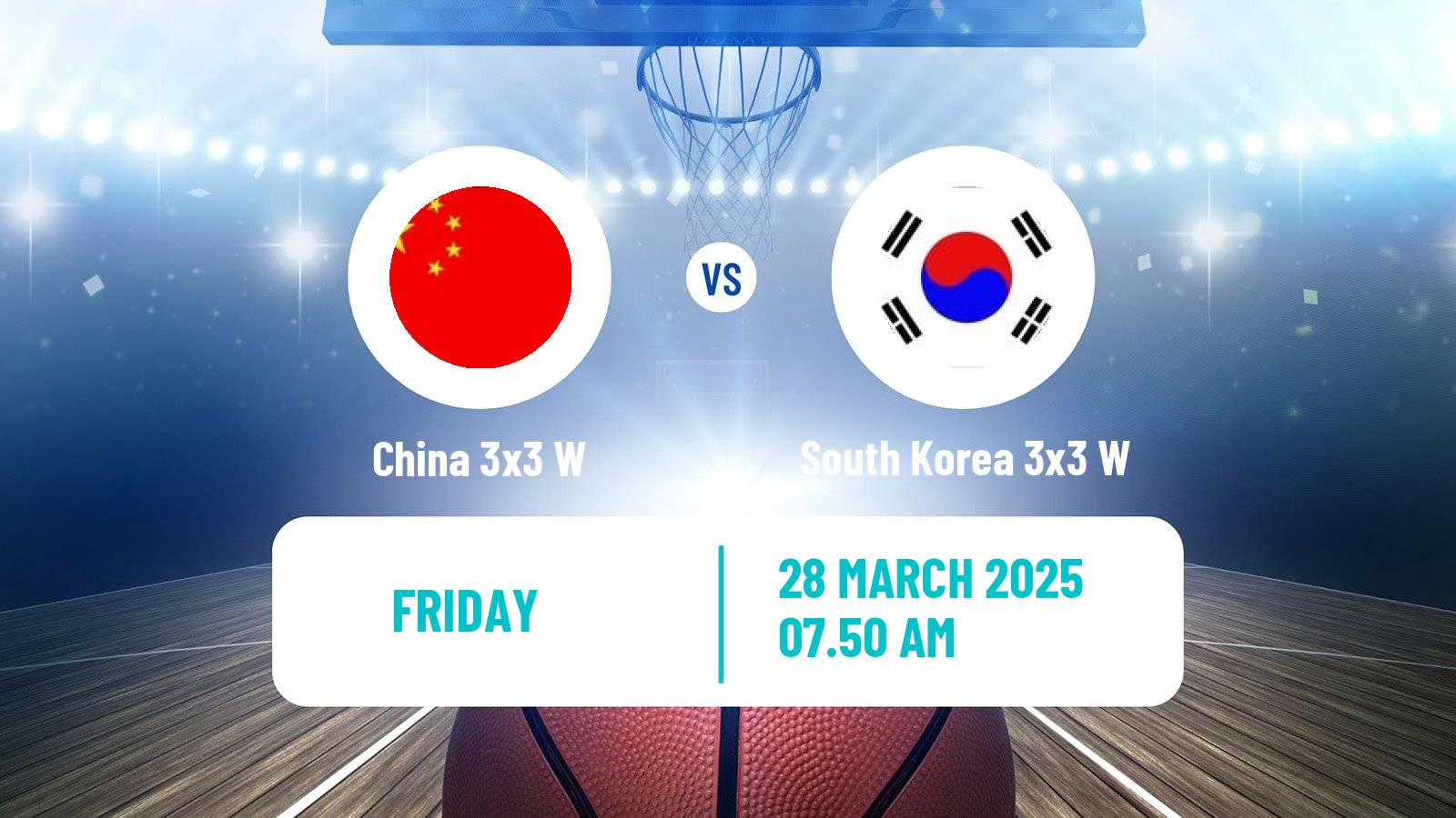 Basketball Asia Cup 3x3 Women China 3x3 W - South Korea 3x3 W