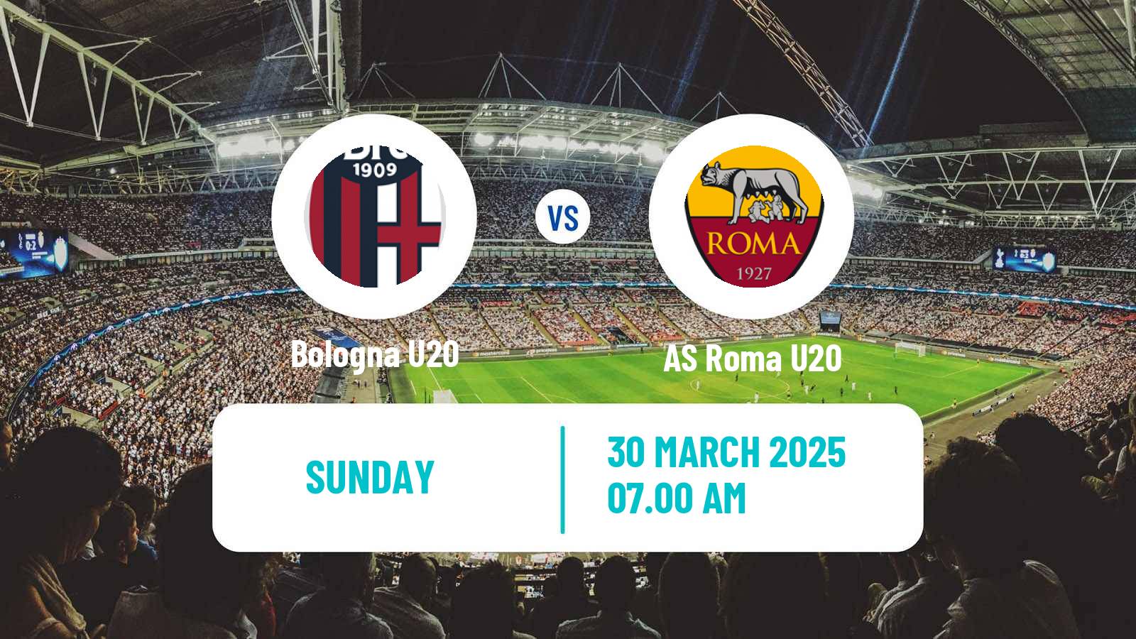 Soccer Italian Primavera 1 Bologna U20 - Roma U20