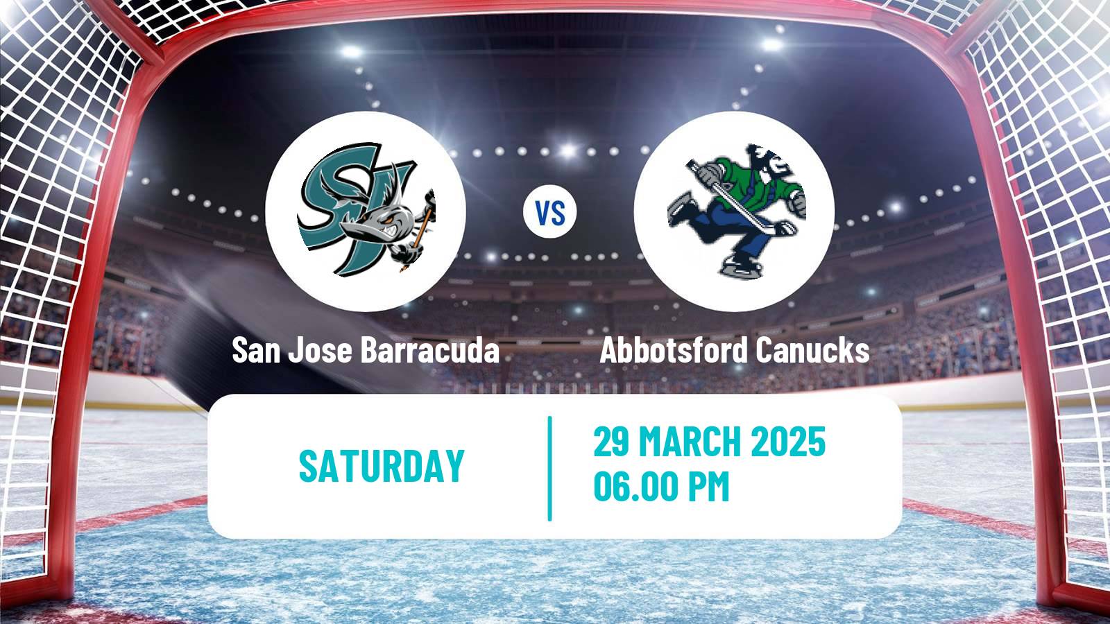 Hockey AHL San Jose Barracuda - Abbotsford Canucks