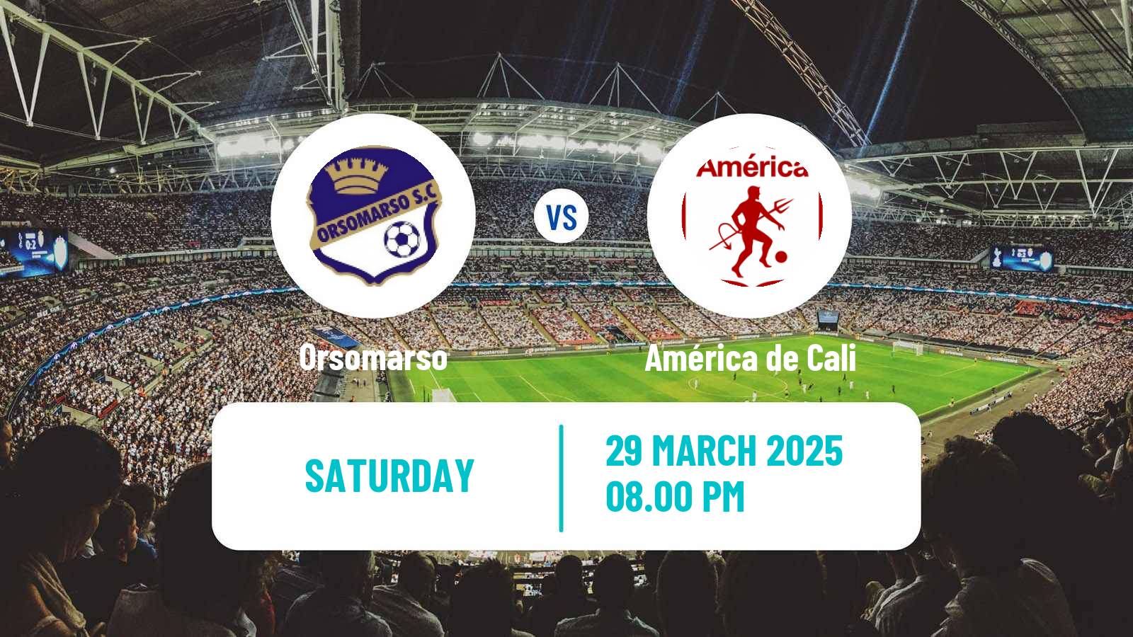 Soccer Colombian Liga Women Orsomarso - América de Cali