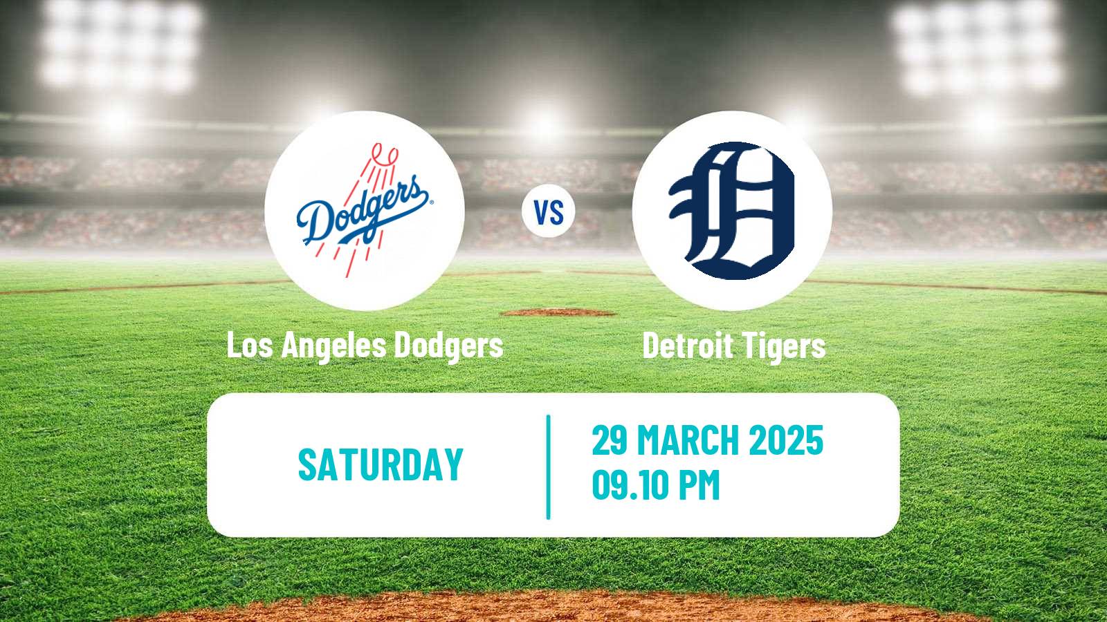 Baseball MLB Los Angeles Dodgers - Detroit Tigers