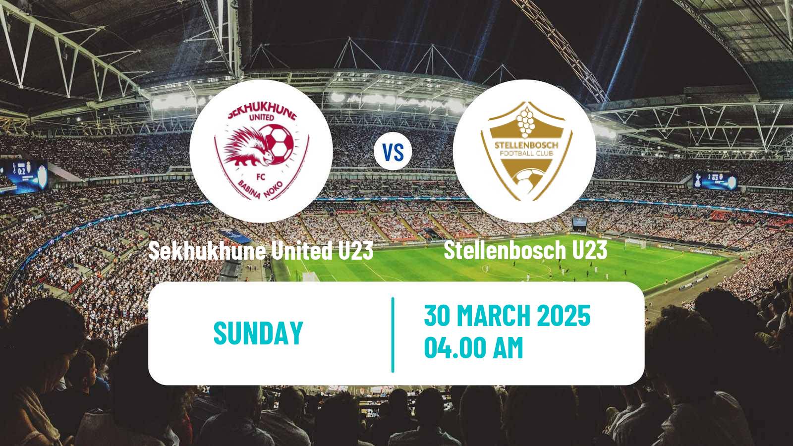 Soccer South African Diski Challenge Sekhukhune United U23 - Stellenbosch U23