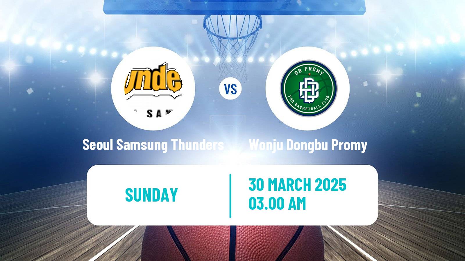 Basketball KBL Seoul Samsung Thunders - Wonju Dongbu Promy