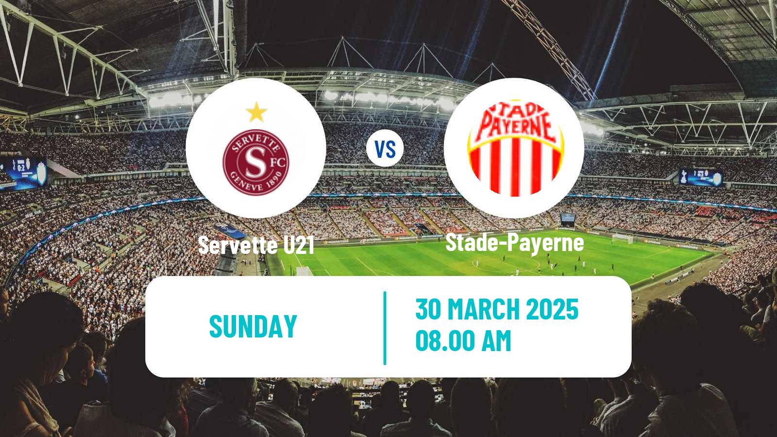 Soccer Swiss 1 Liga Classic Group 1 Servette U21 - Stade-Payerne
