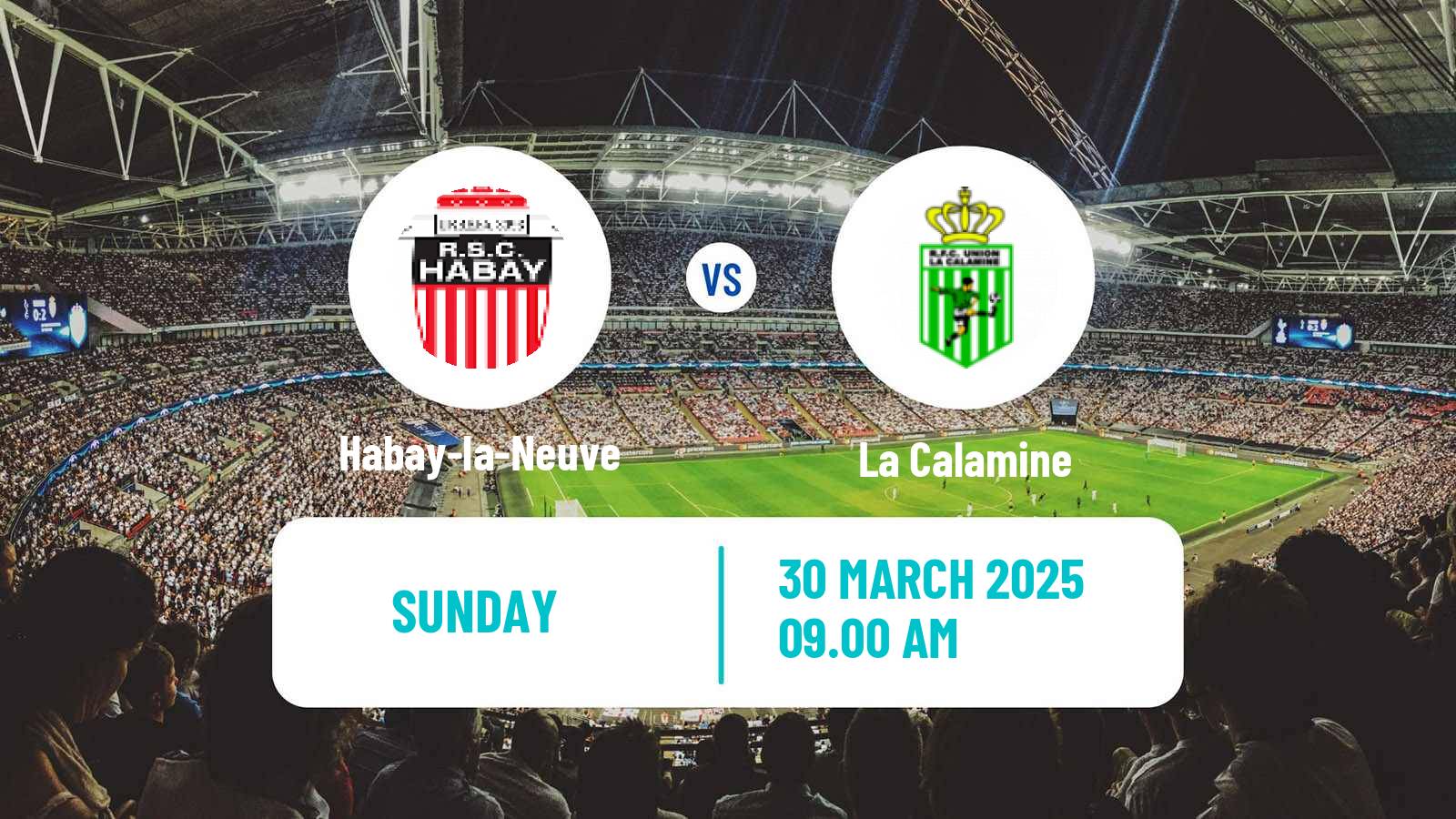 Soccer Belgian Second Amateur Division Group C Habay-la-Neuve - La Calamine
